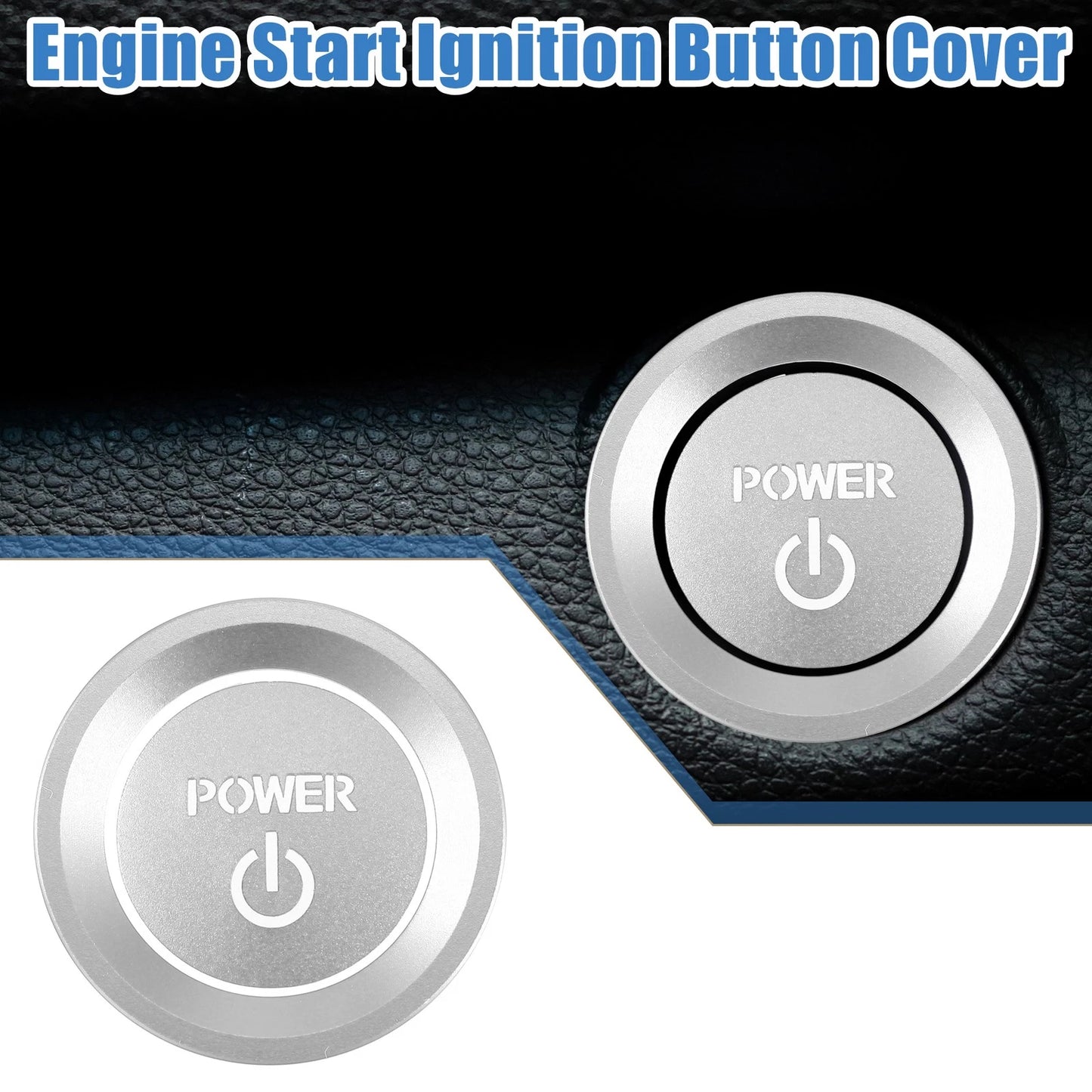 Ignition Button Sticker for Honda Accord (2018–2022) Silver Tone