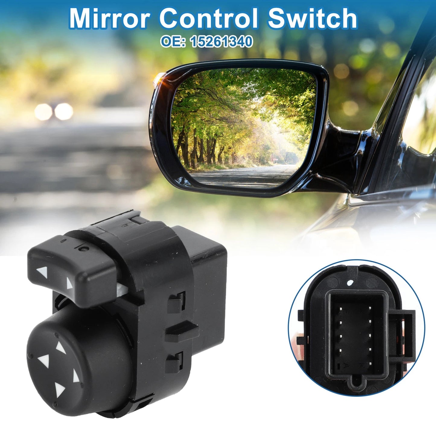 Car Mirror Switch No. 15261340 for Chevrolet Malibu (2004–2008) Plastic Black
