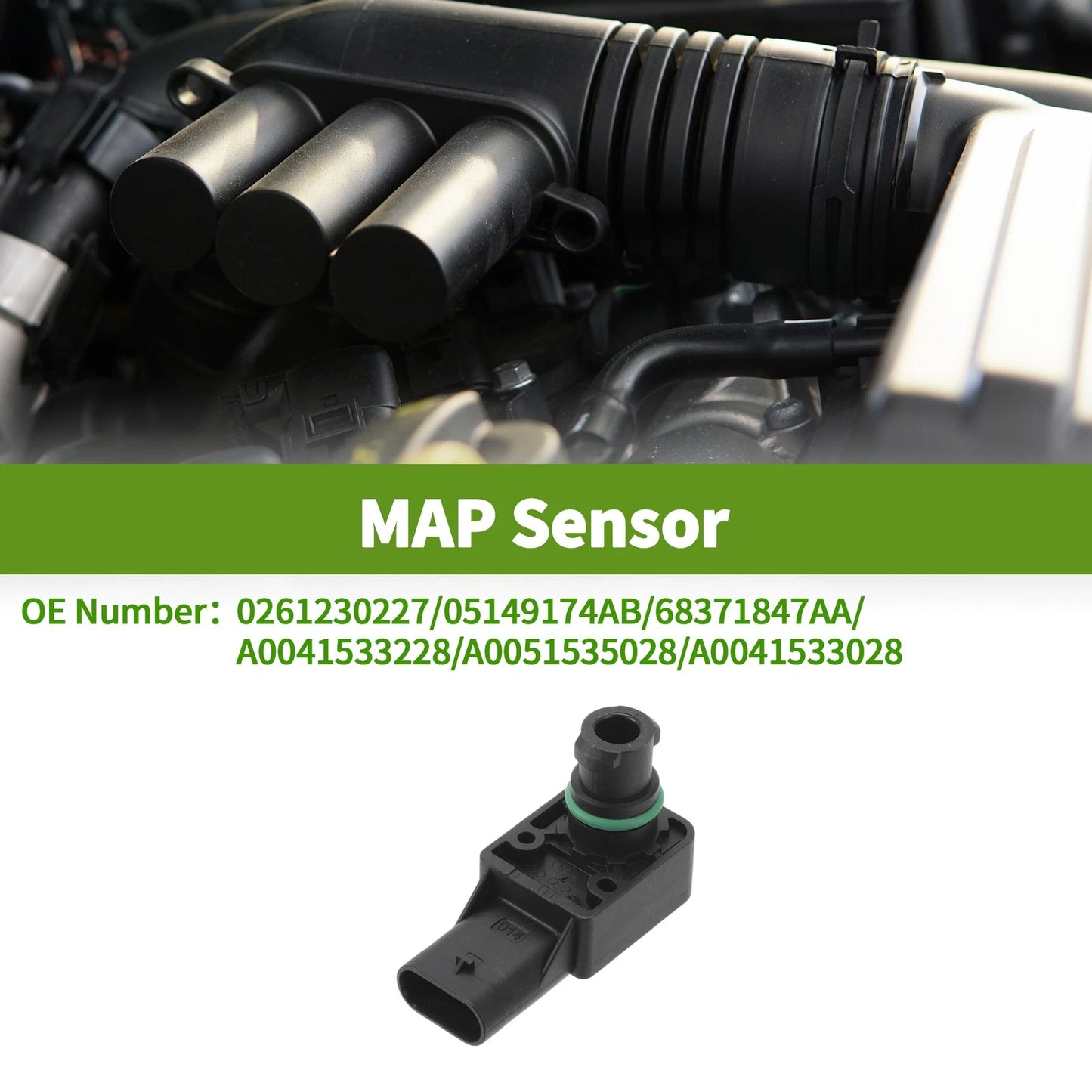 MAP Sensor No.0261230227 for Jeep Wrangler 3.6L (2014–2016)