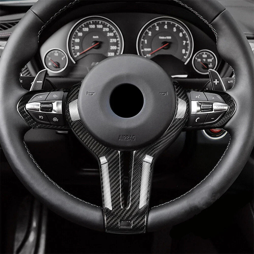 Carbon Fiber Steering Wheel Cover for BMW F80 M4 F82 M6 F06 F12 F13 (2012-2020)
