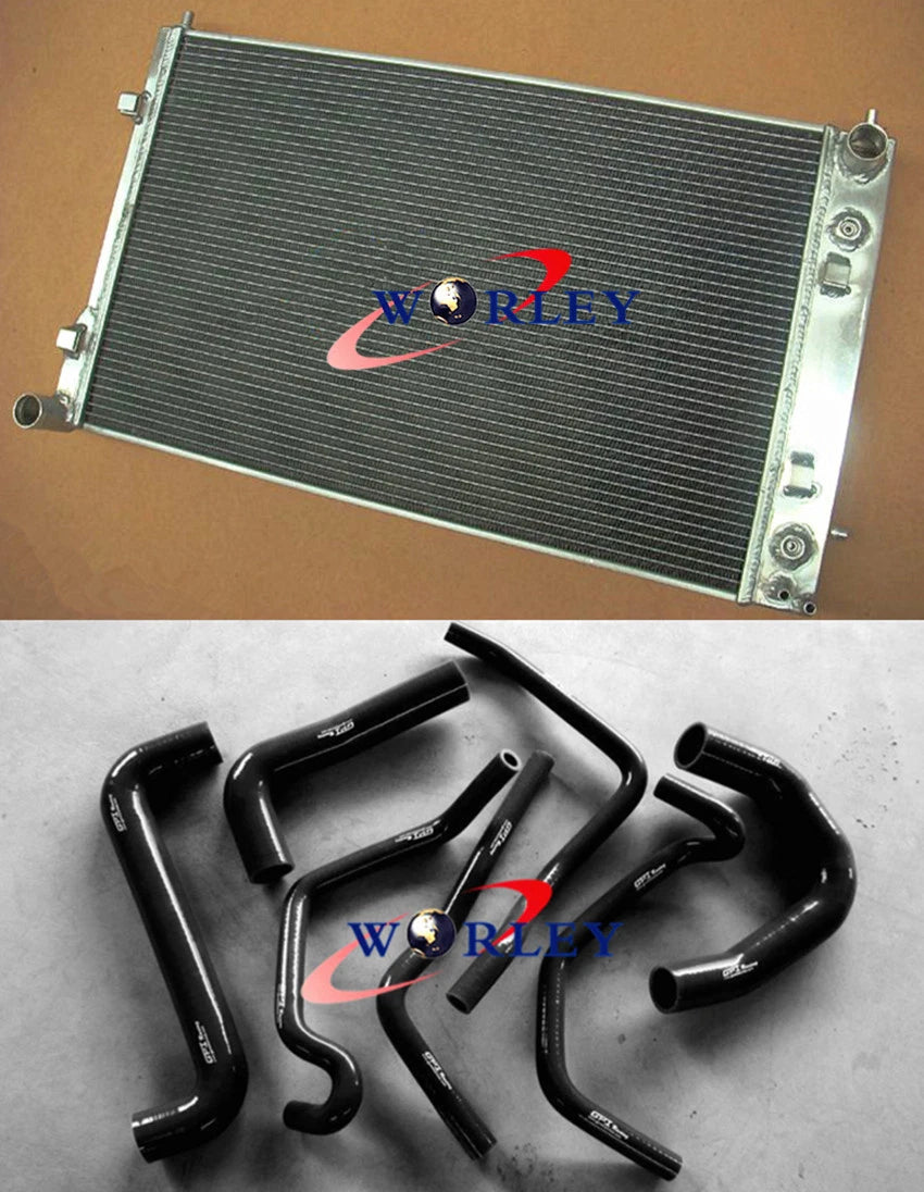 Aluminum Radiator + Black Hose for Holden Commodore VY V8 (2002–2004)