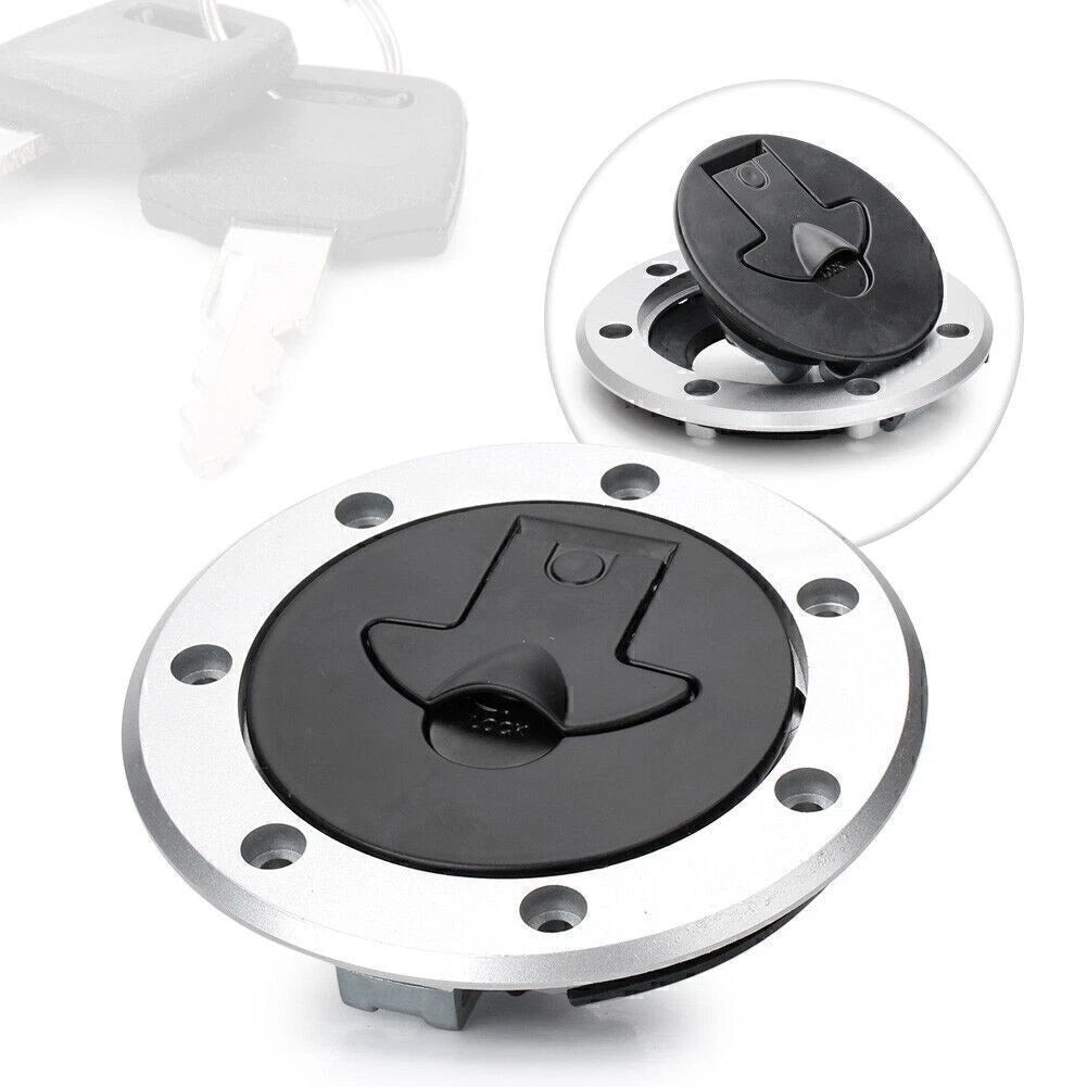 Fuel Gas Cap Cover Tank Lock Set w/ 2 Keys for Kawasaki Ninja ZX6R ZX9R