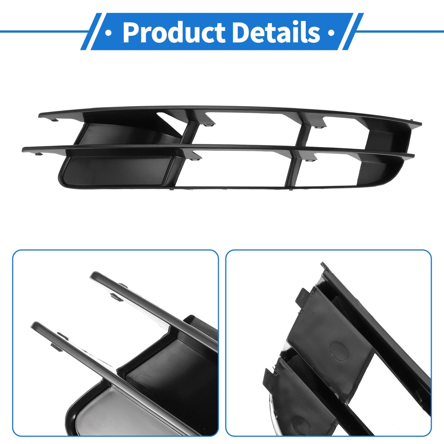 1pc Fog Light Grill for Audi Q7 (2007–2009) No. 4L0807681 ABS Black