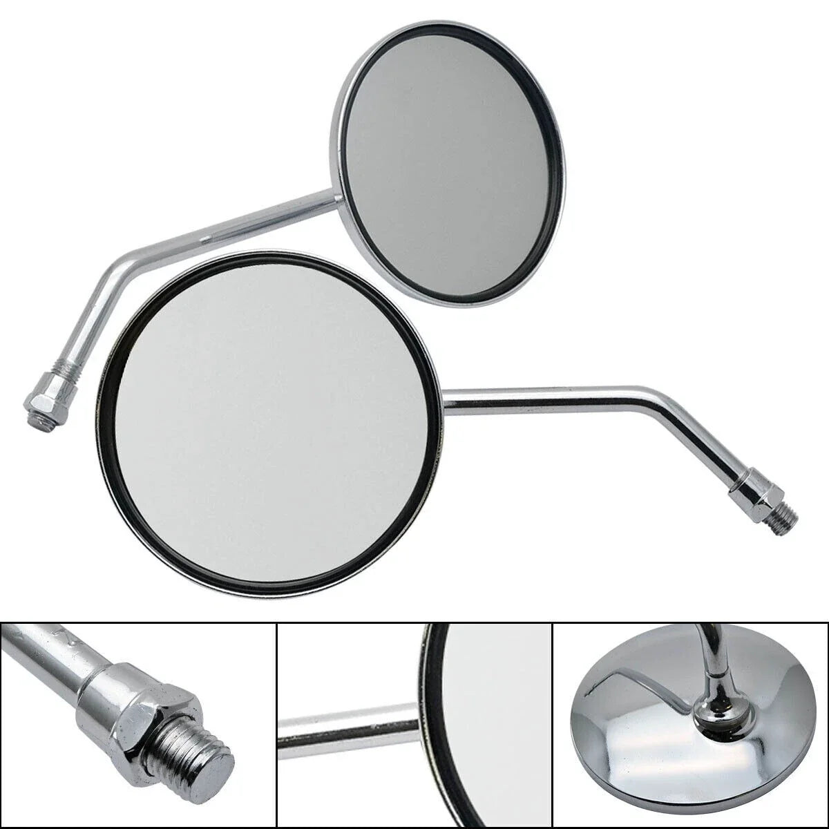 8mm Rearview Mirrors for ATV Quad Moped Scooter Dirt Bike