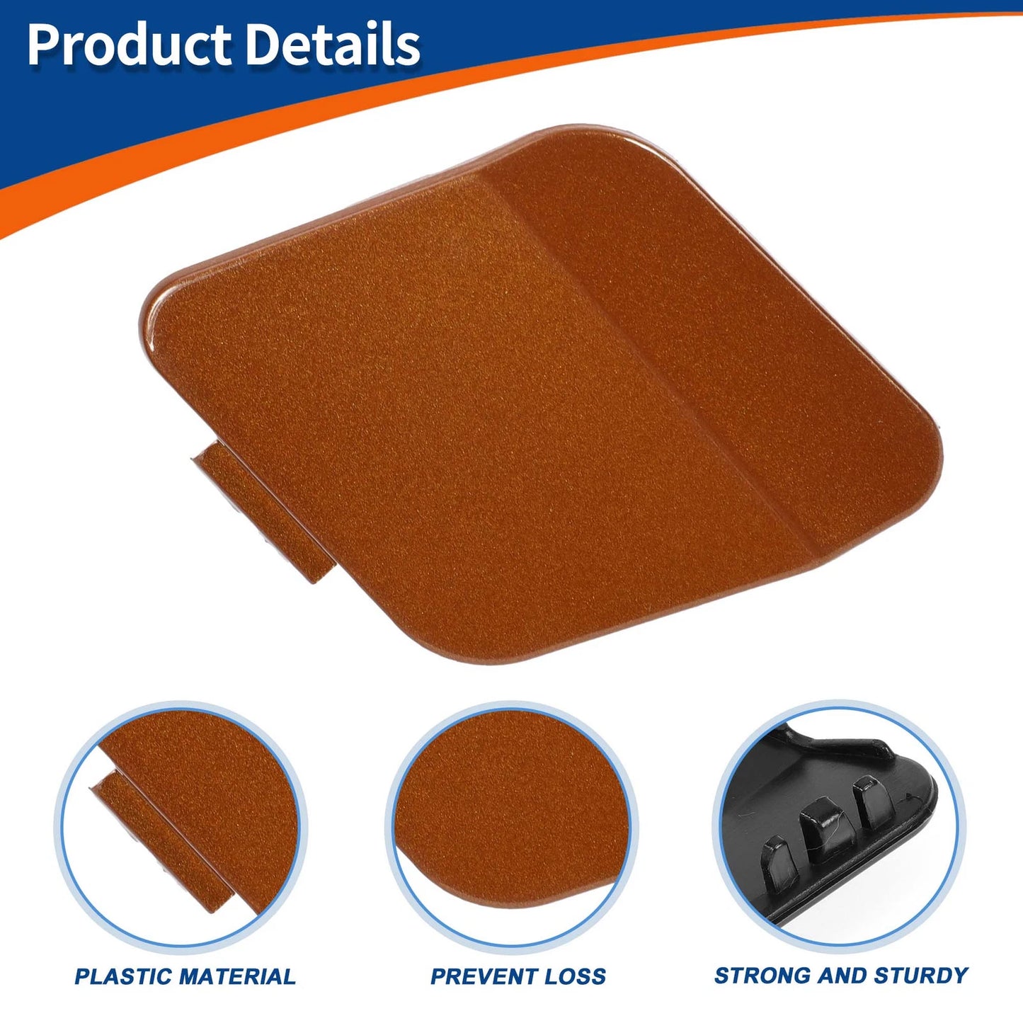 Front Car Bumper Tow Hook Cover for BMW (2011–2019) No. 51118053828 Valencia Orange Metallic