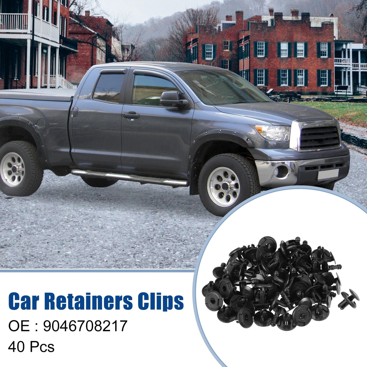 40 Pcs Radiator Cover Retainers Clips for Toyota 4Runner (No. 9046708217)