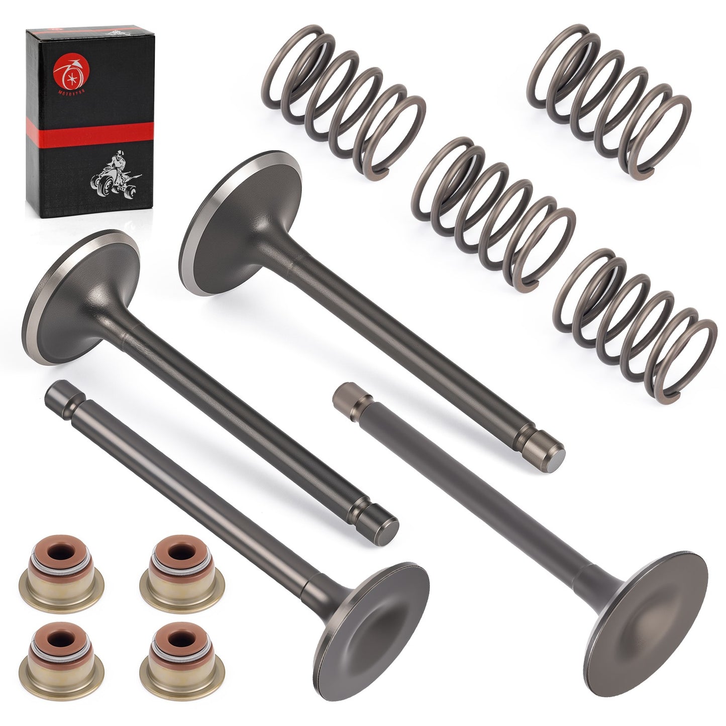 Intake Exhaust Valve Kit & Seals for EZGO Golf Cart (1996–Present)