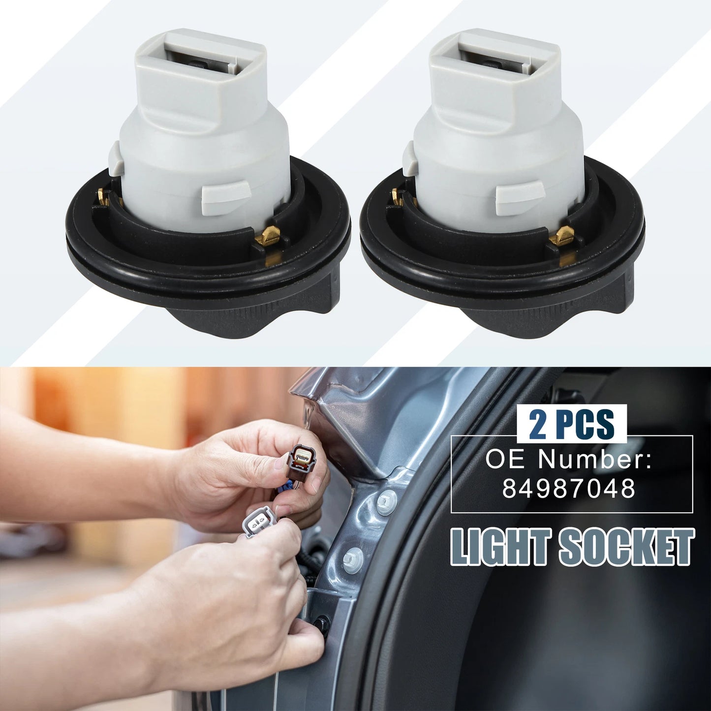 2X Turn Signal Light Bulb Holder 84987048 for Chevy Suburban (2015–2020)
