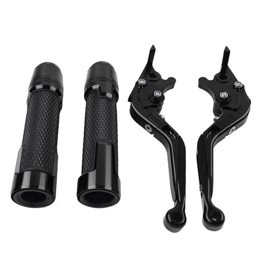 Black Extendable Brake Clutch Levers & Grips for Suzuki GSXR750
