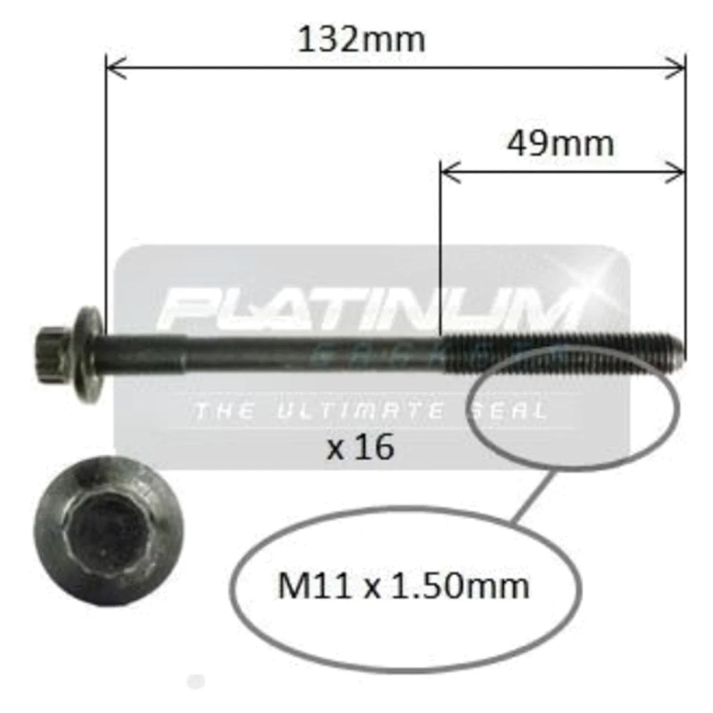 Head Bolt Set 2.5L for Mazda 626 (1992-1997)
