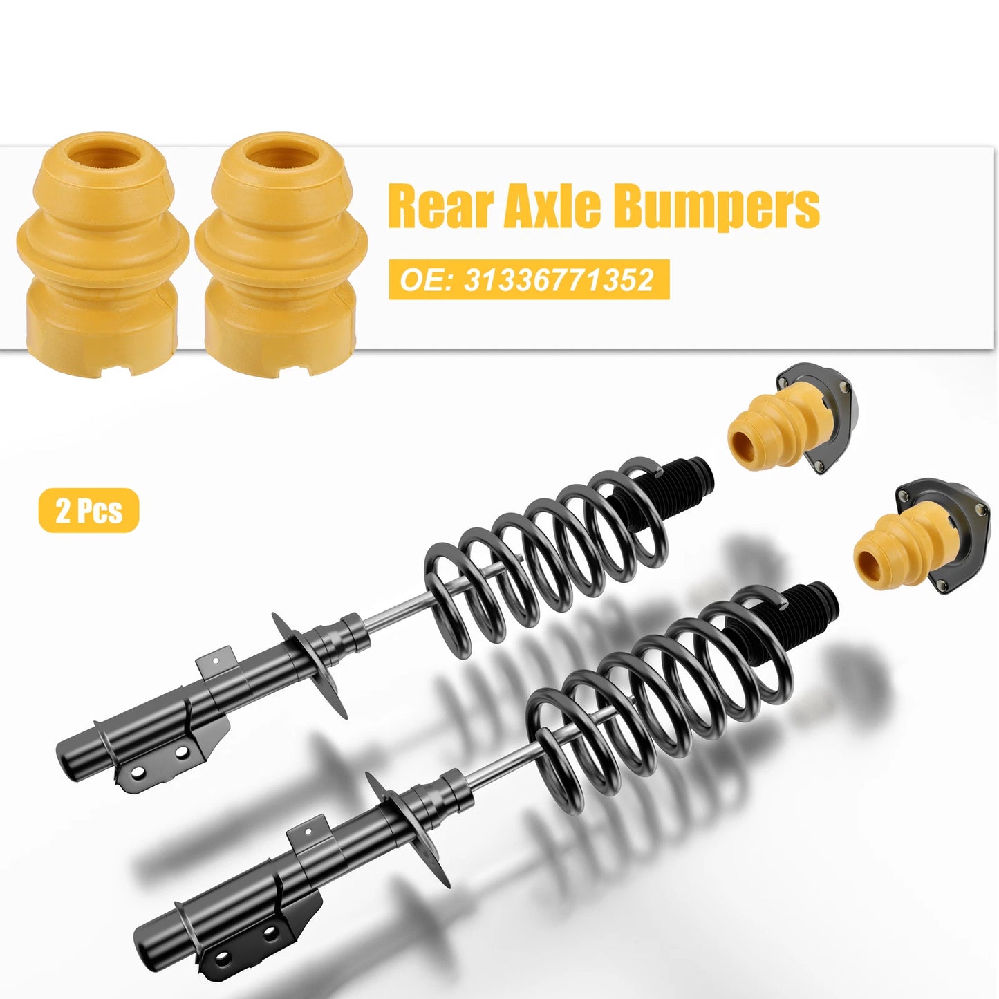 2X Jounce Bumper Axle Bumpers No. 31336771352 for BMW 325i E90 (2006–2013)