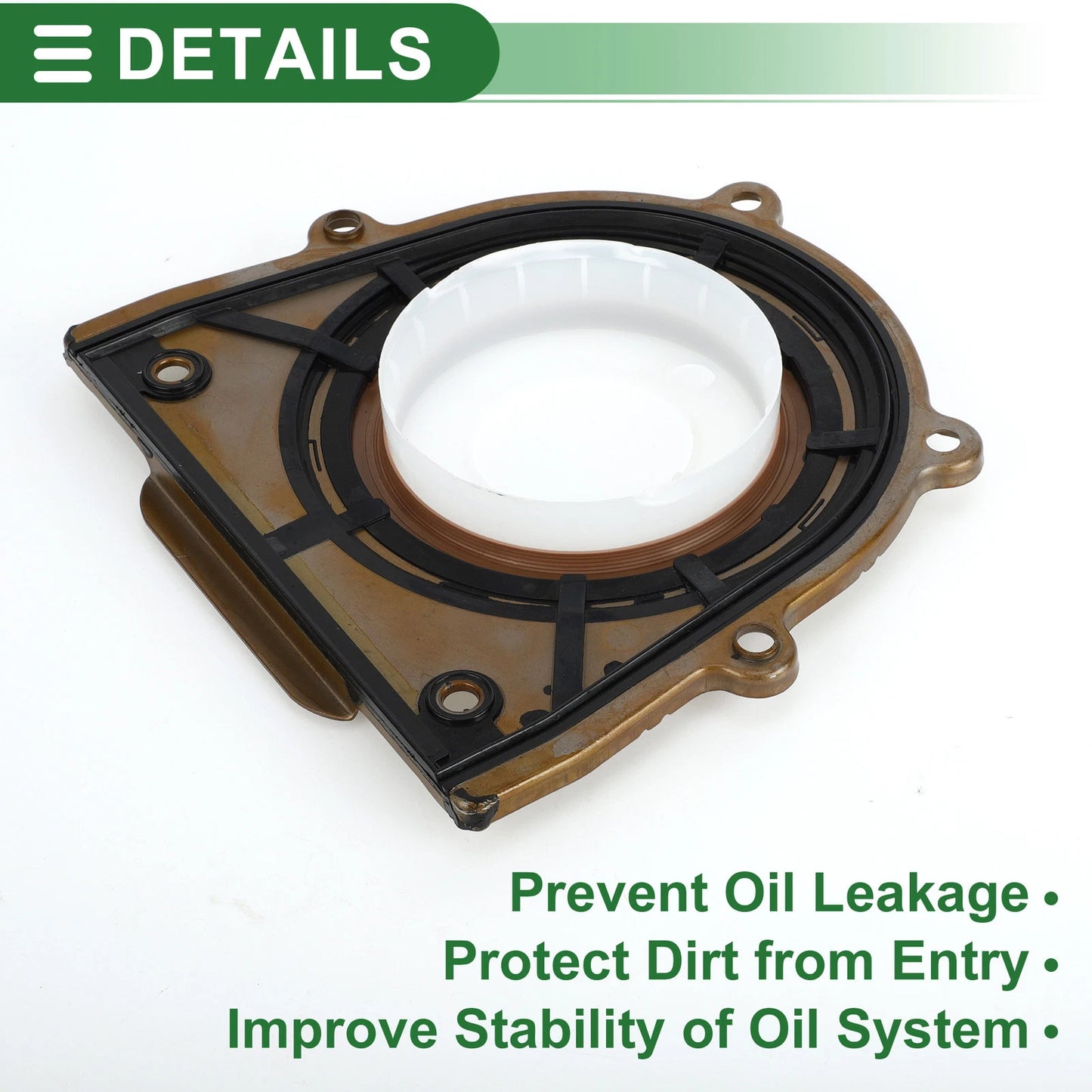 1 Pc Crankshaft Oil Seal with Flange for Ford Escape (2005–2008, 2017–2019) No. 1S7Z6K301AA