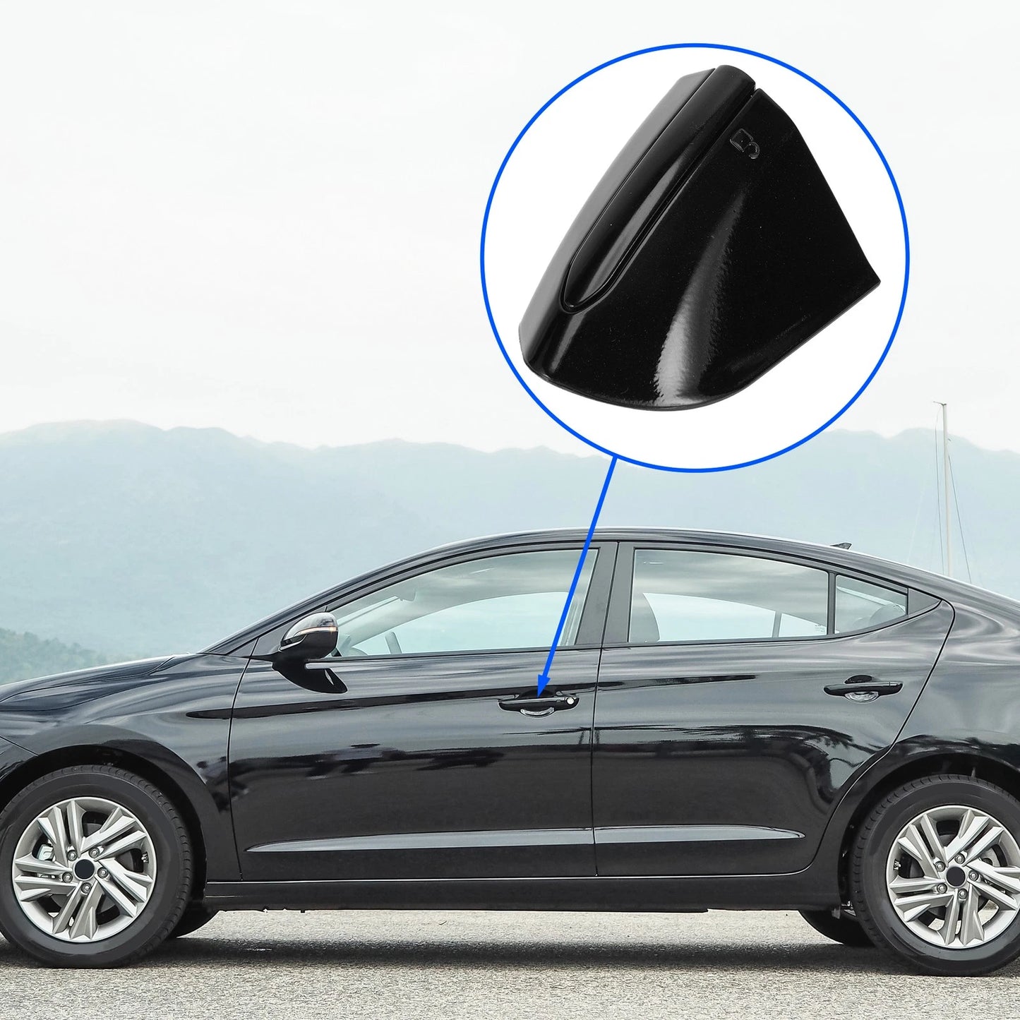 Front Left Door Handle End Cap for Ford Mondeo Edge Taurus (2013–2020) Black