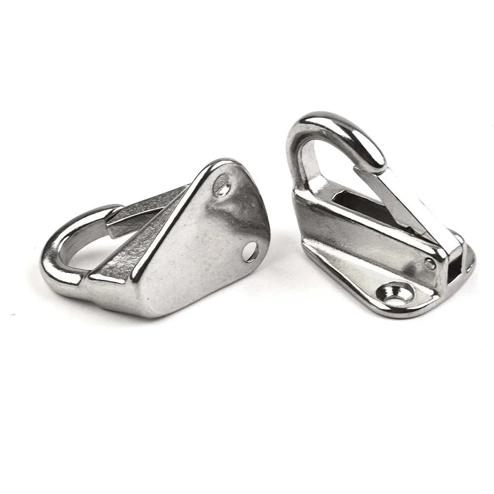 2 x Marine 316 SS Spring Snap Hook Fender Hardware