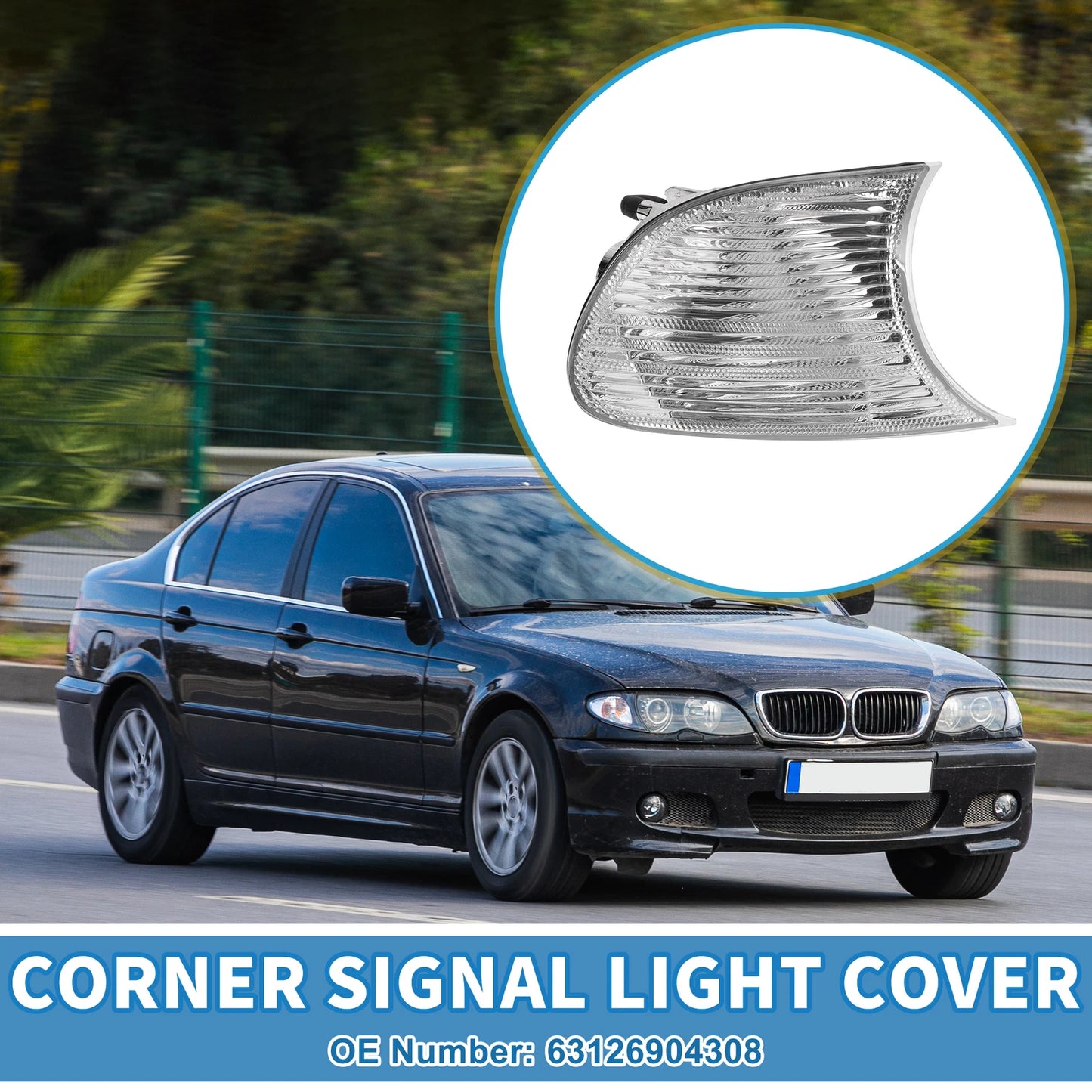 1 Pc Right Corner Signal Light Cover for BMW 3 Series E36 (2000–2001) No. 63126904308