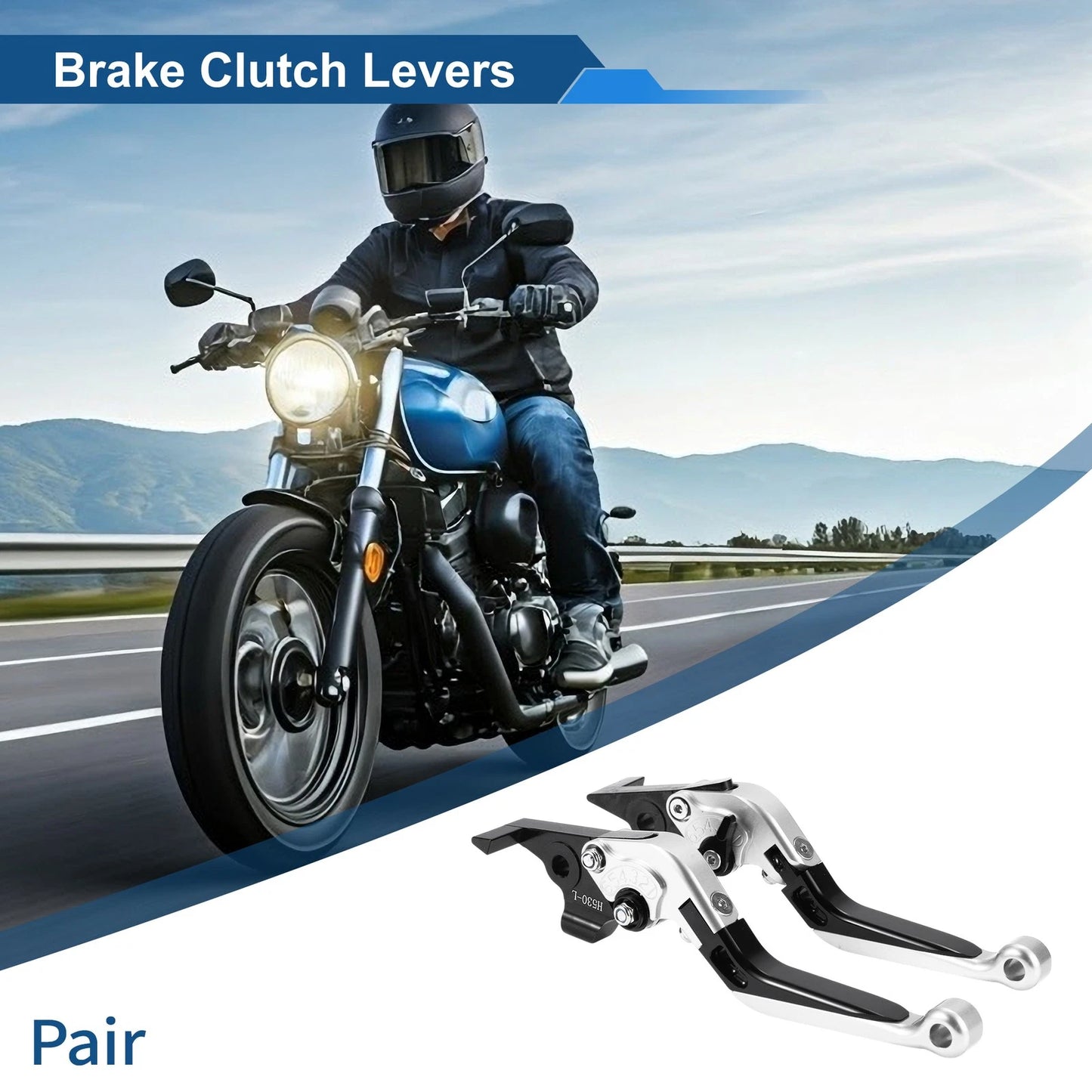 Adjustable Brake Clutch Lever for Yamaha TMAX560 (2020–2023) - Silver Black