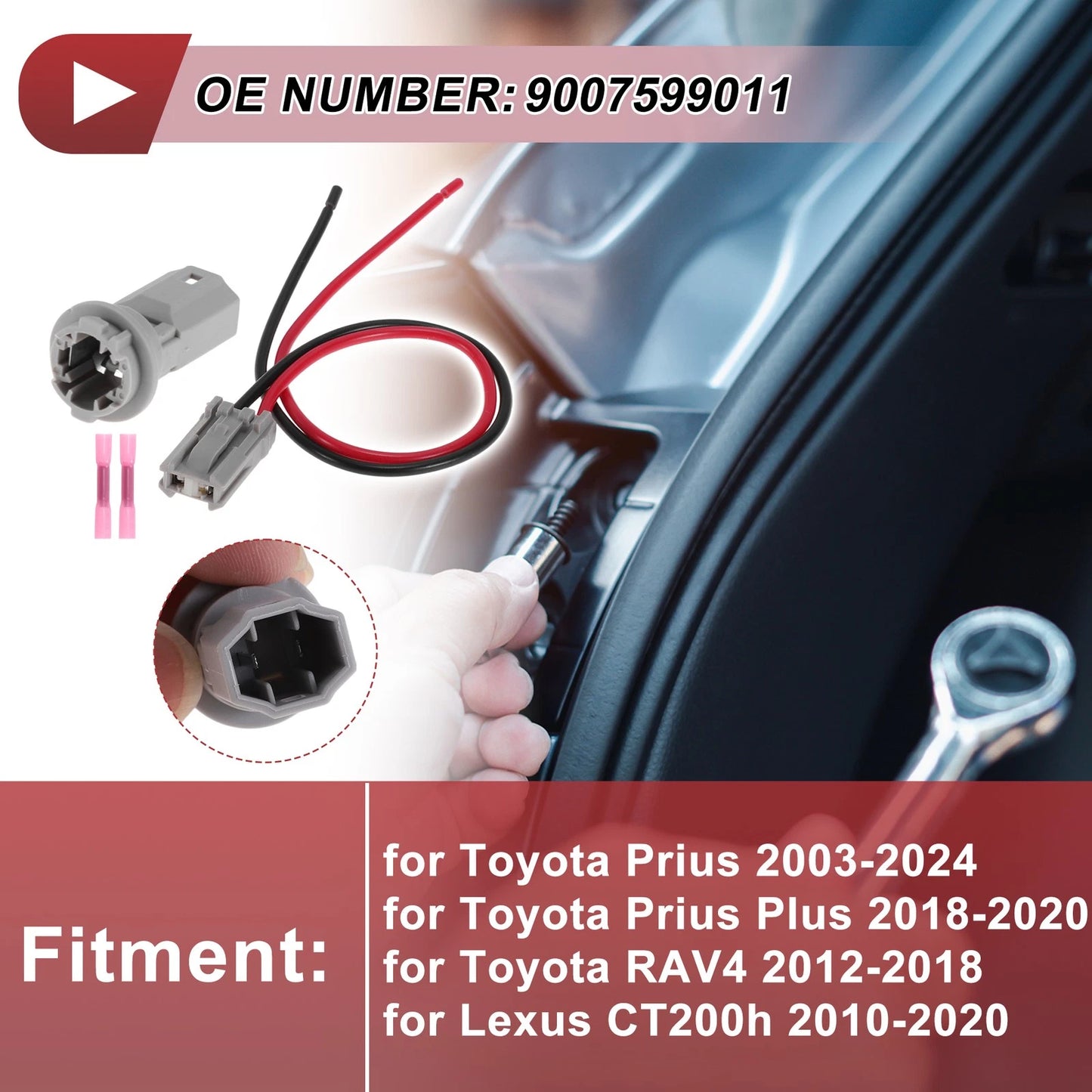 License Plate Light Socket Wiring for Toyota Prius (2003–2024) No. 9007599011