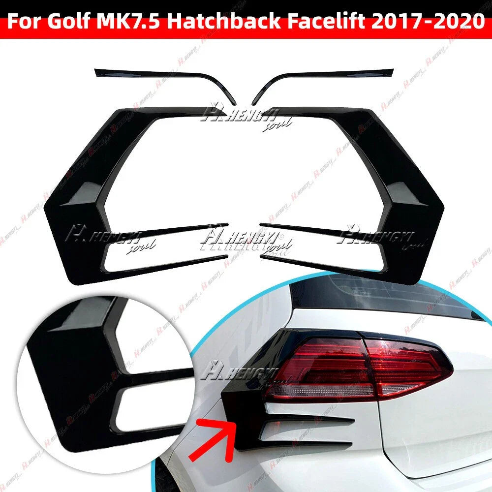 Black Rear Taillight Cover Trim for Golf MK7.5 Hatchback (2017–2020)