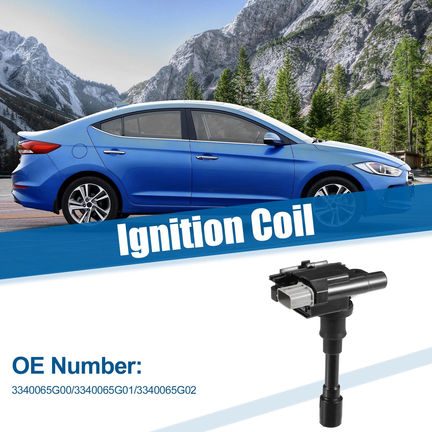 Ignition Coil Set of 3 No.3340065G00/3340065G01/3340065G02 for Suzuki SX4 (2007–2020)