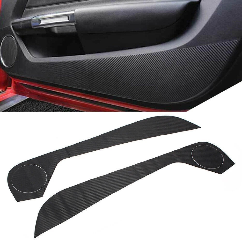 Car Door Anti Kick Pad Protection Cover Trims for Ford Mustang (2015–2022)