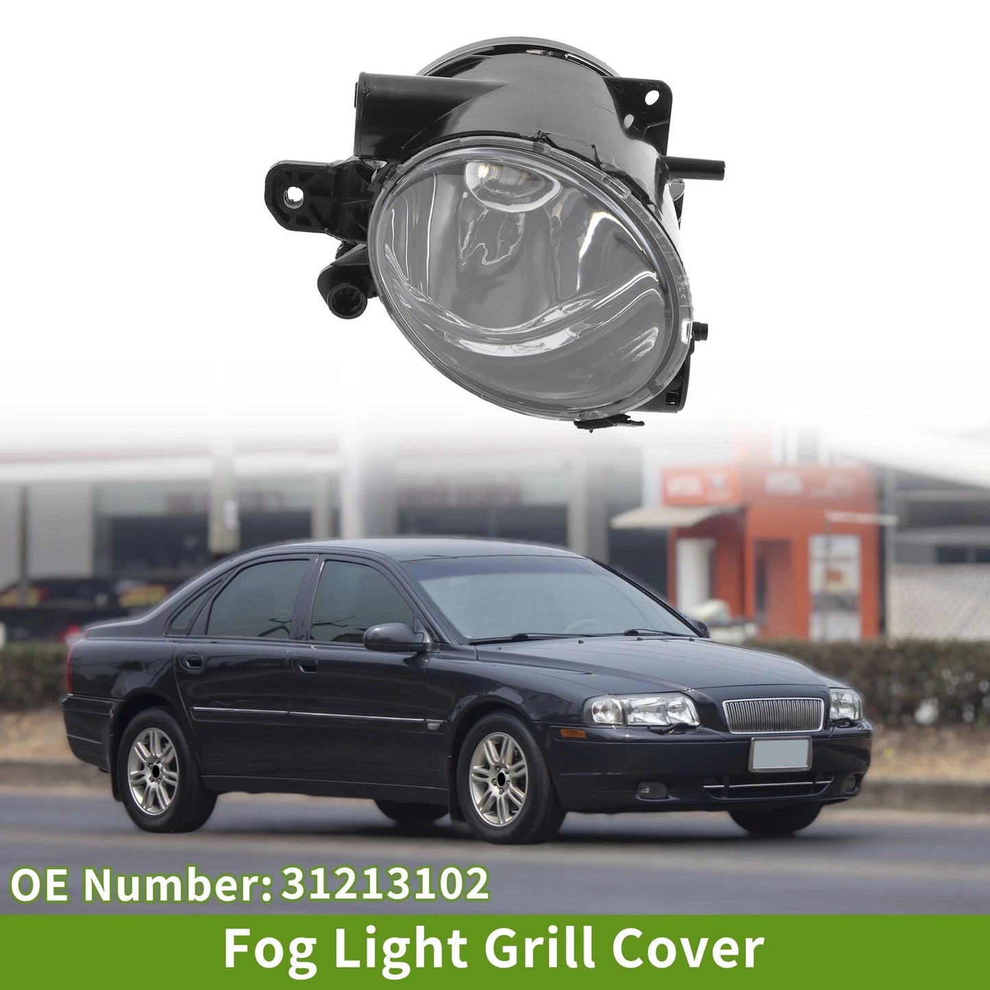 1 Pc Right Fog Light Grill for Volvo S80 (2007–2013) No. 31213102 Clear