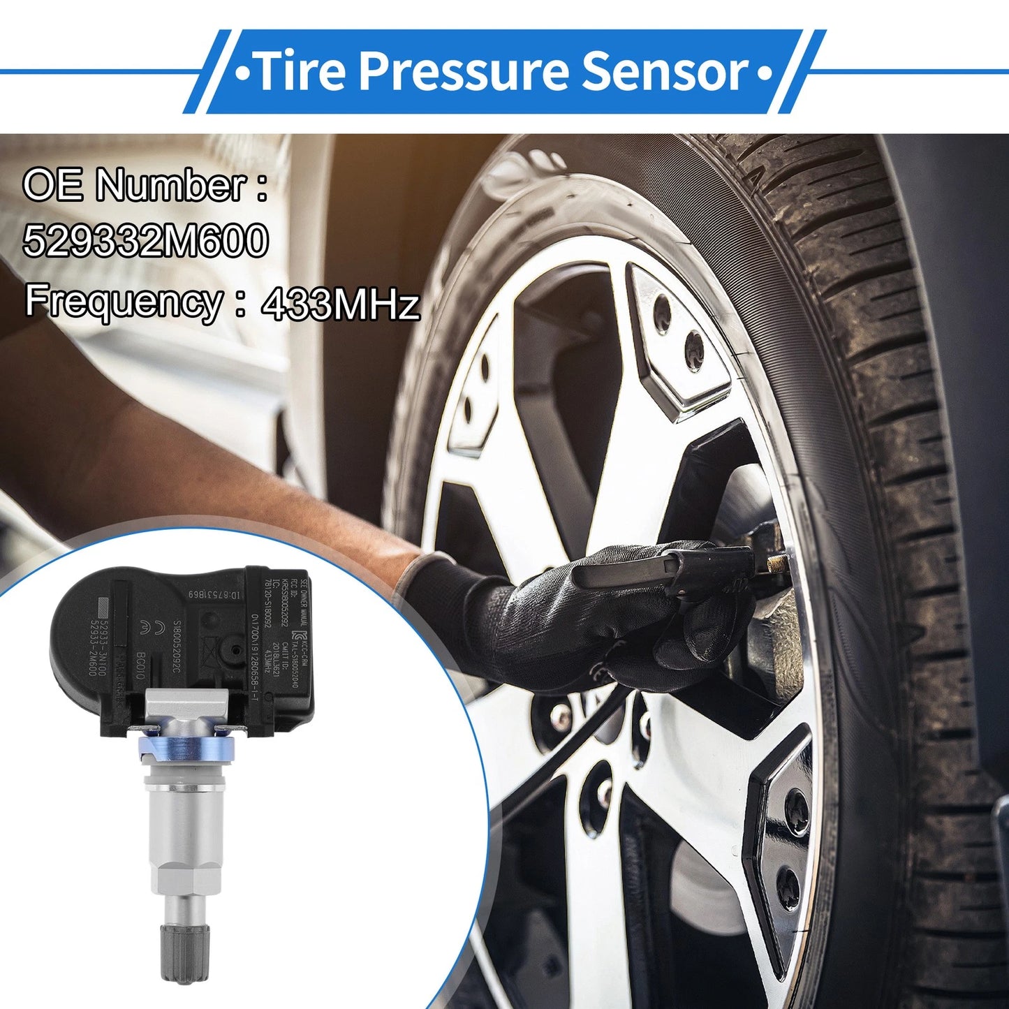 TPMS Sensor No. 529332M600 for Hyundai i30 (GD) (2014–2016)