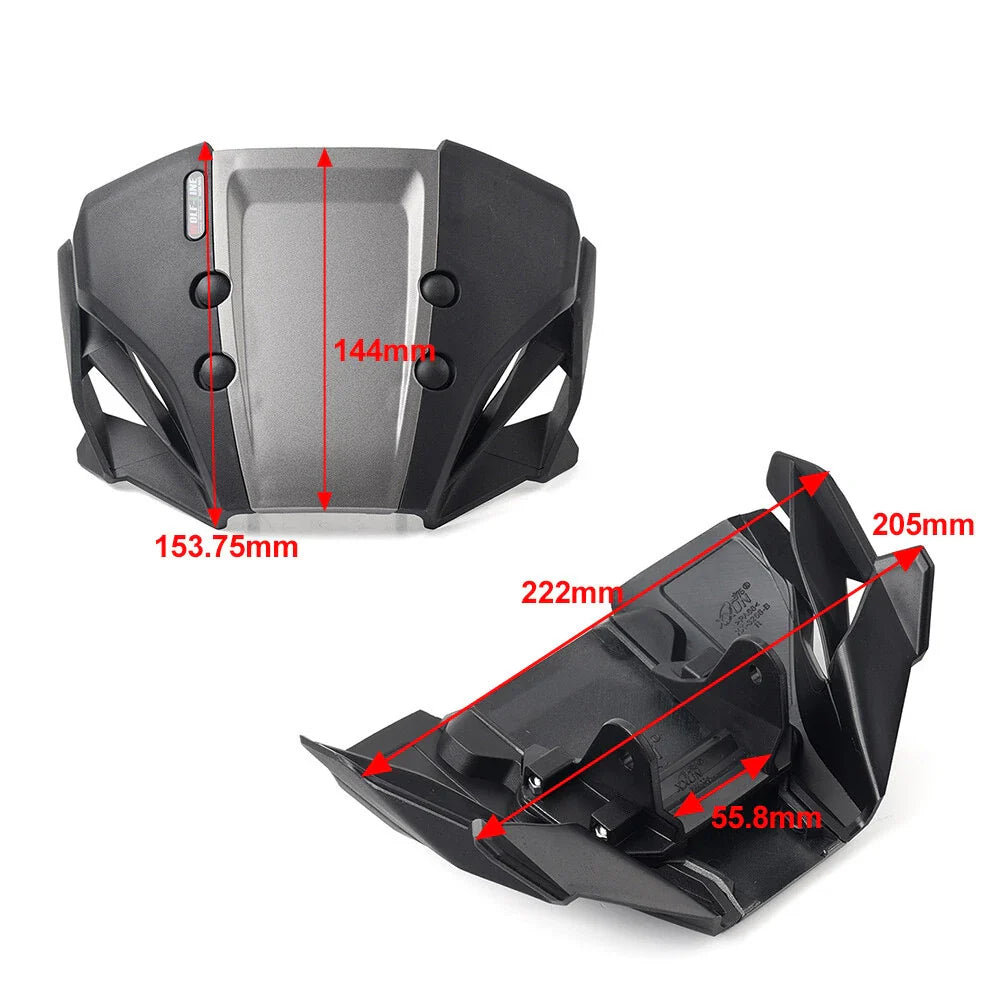 Titanium Front Windshield Visor for Honda CB650R (2019-2023)