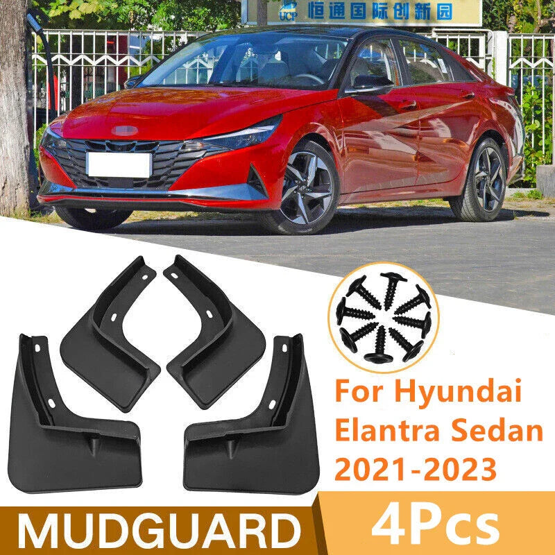4Pcs Mud Flaps Splash Guards Mudguard Fender for Hyundai Elantra (2021–2023)