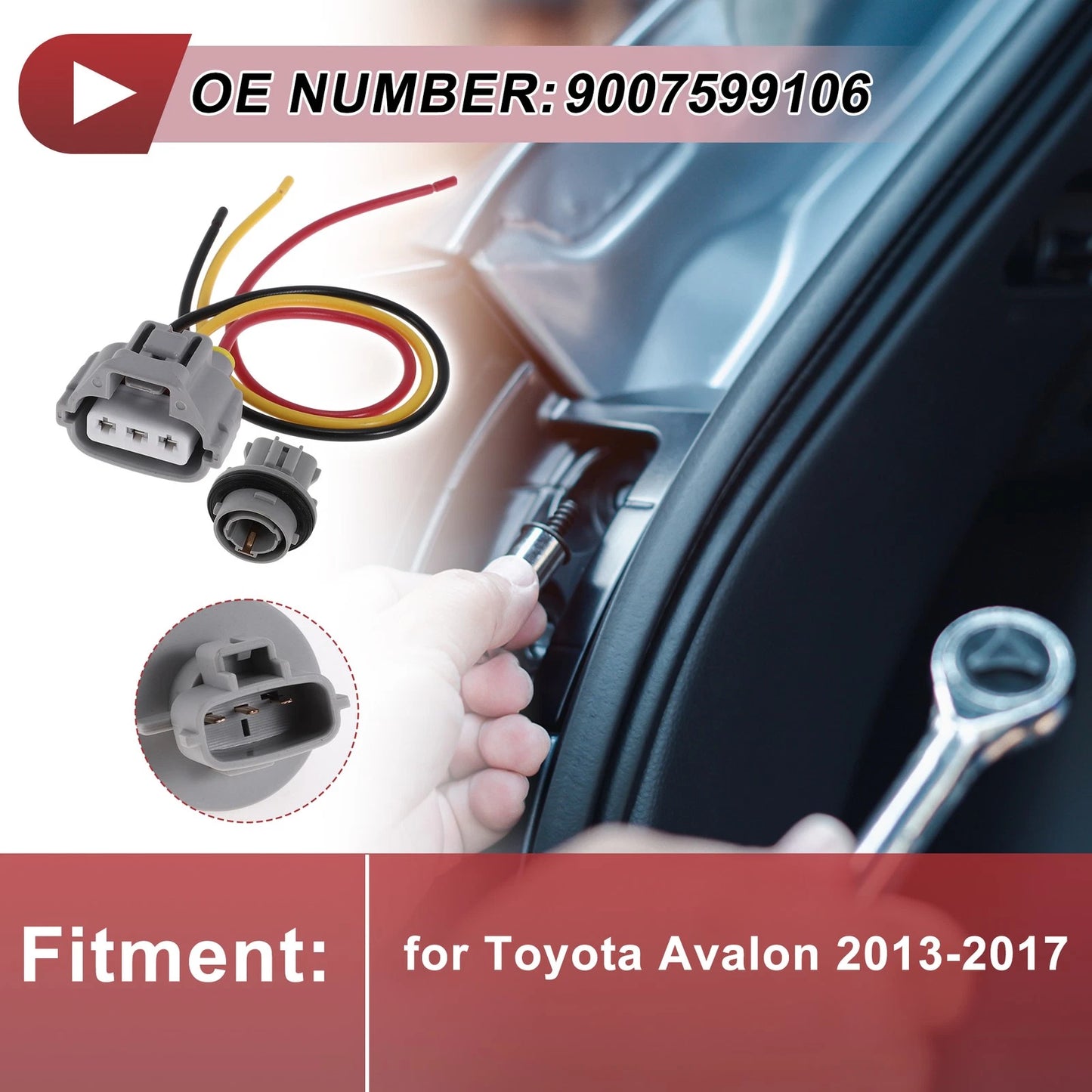 Front Turn Signal Light Socket Wiring for Toyota Avalon (2013–2017) No.9007599106