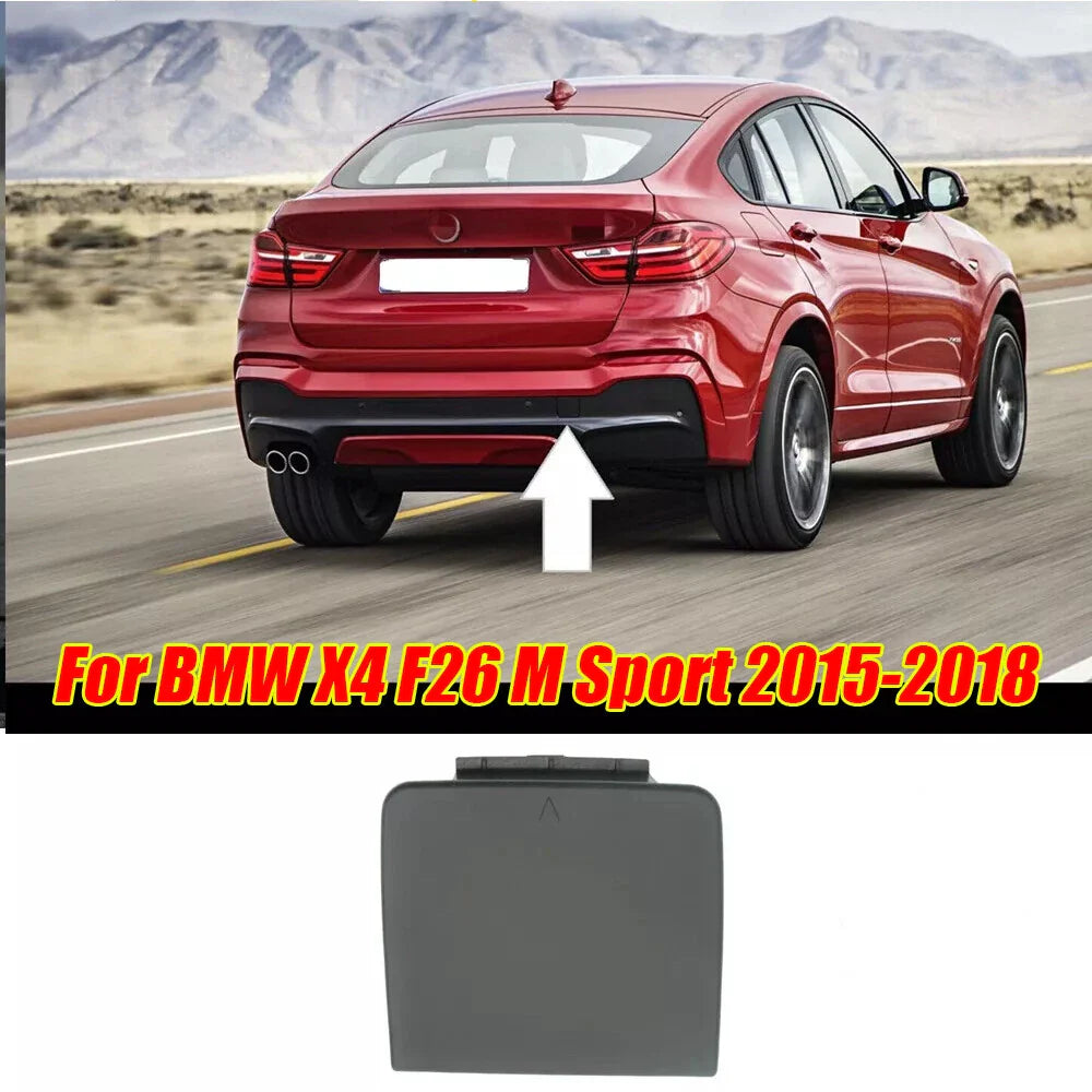 Rear Bumper Tow Hook Cover Cap Primed for BMW X4 (2015–2018)
