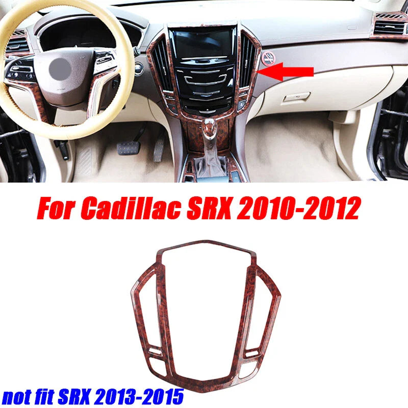 Brown Wood Console Panel Cover Trim for Cadillac SRX (2010–2012)