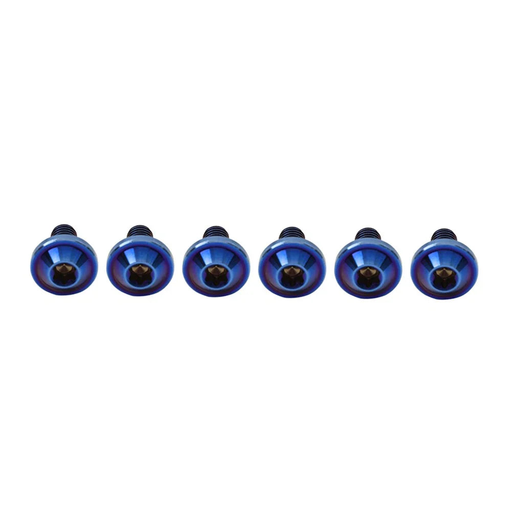 6 x M6x10mm Titanium Alloy Torx Head Bolts for Bike Motor