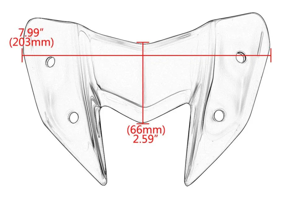 Black Front Cowl Fairing Windshield Cover for Kawasaki Z800 (2012-2016)