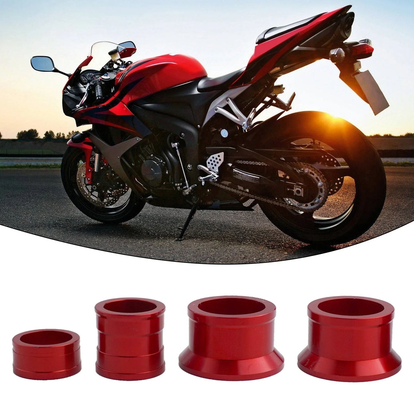 2 x Billet Front Rear Wheel Spacers for CR125 CR250 CRF250R CRF450X CRF450R