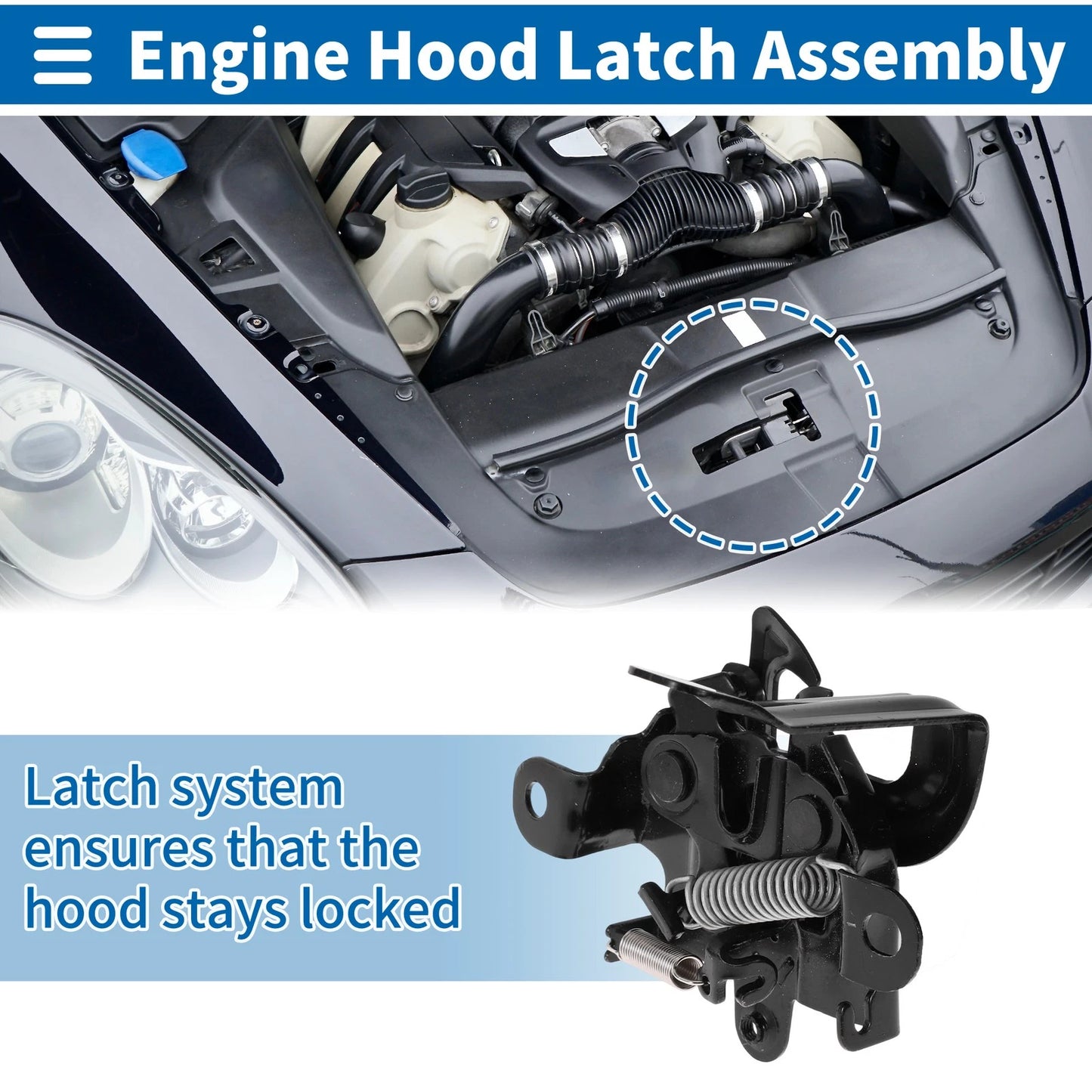 Hood Latch Assembly for Toyota Yaris Sedan (2007–2012) No. 5351052360