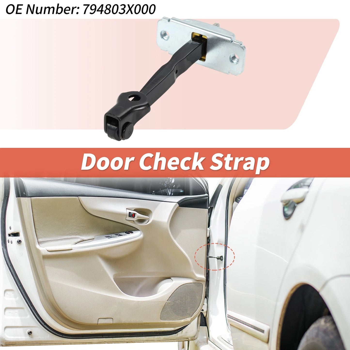 Rear Left Door Check Strap for Hyundai Elantra (2011–2016) No.794803X000