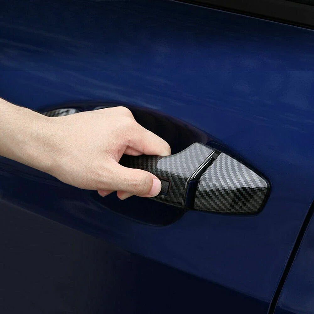 Carbon Fiber Exterior Car Door Handles Cover Trim for Kia K5 Optima (2020–2021)