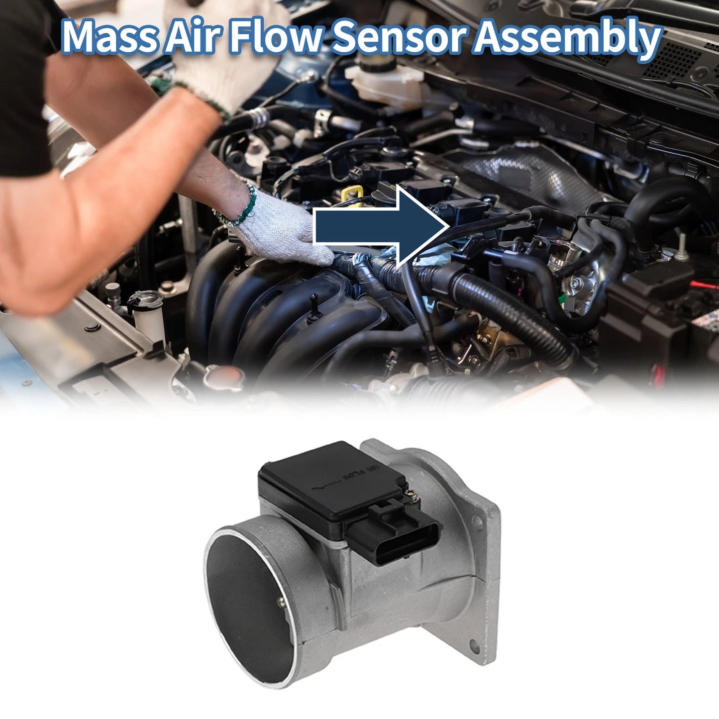 Mass Air Flow Sensor Assembly No.F67Z12B579BBRM for Ford Aerostar (1996–1997)