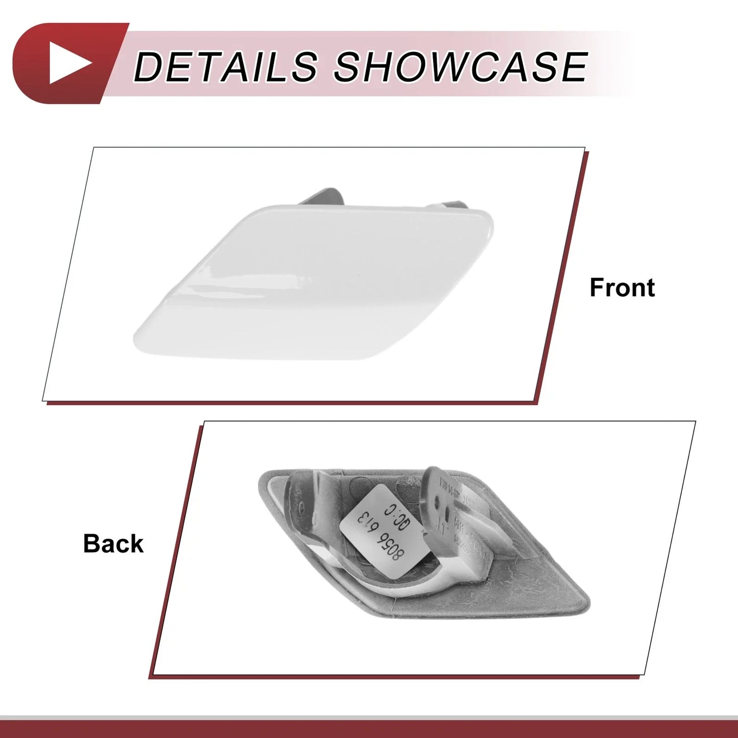 Front Left Bumper Trim Nozzle Cover for BMW 320i
