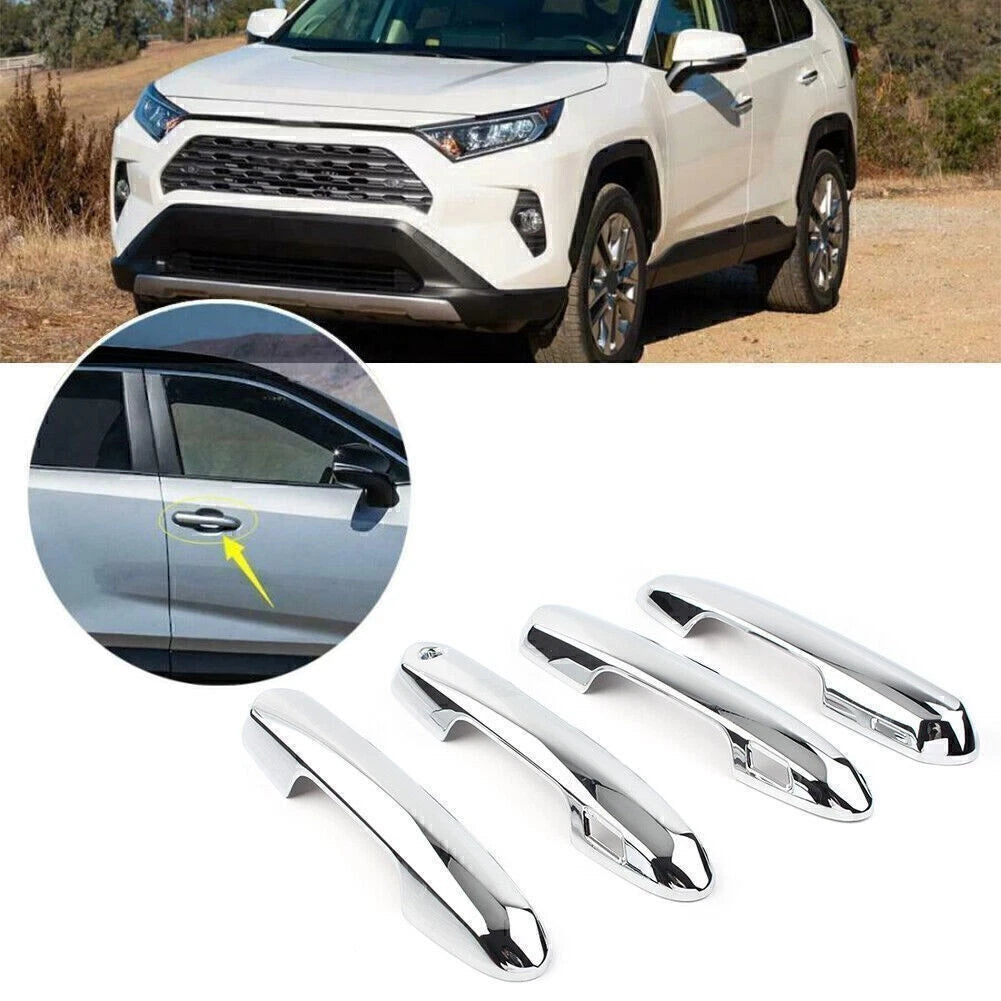 Chrome Door Side Handle Cover Trim for Toyota RAV4 (2019–2020)