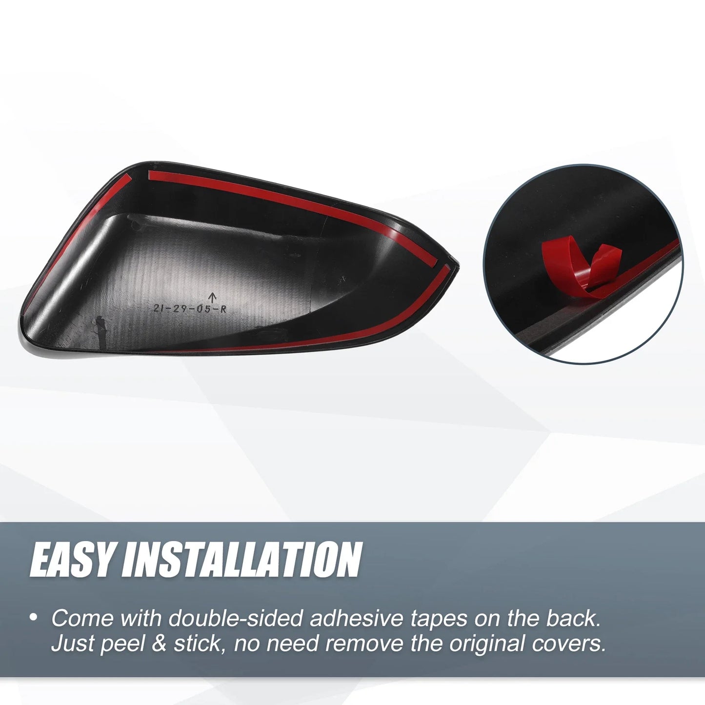 Gloss Black Rearview Mirror Cover Caps for Lexus RX (2023)