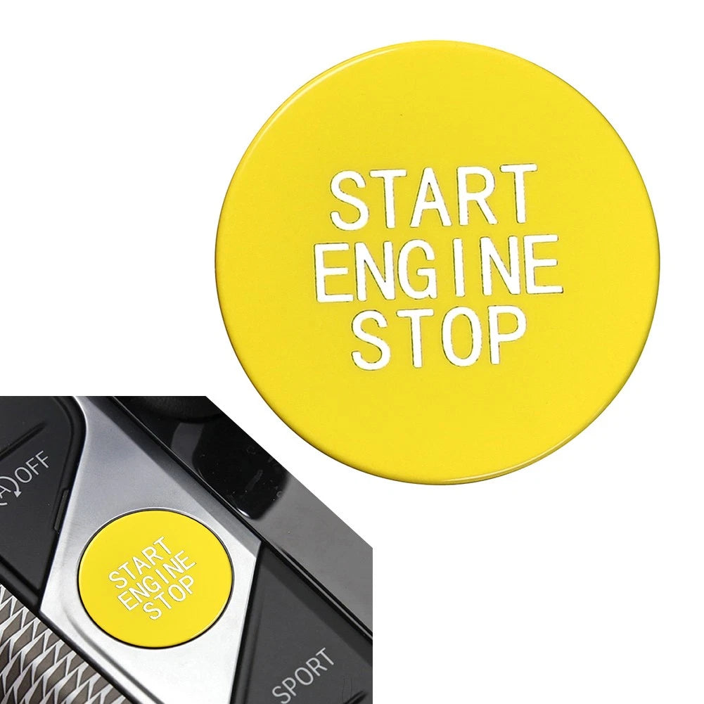 ABS Yellow Engine Start Stop Button Switch Cover Trim for BMW 3 Series (2012–2019)