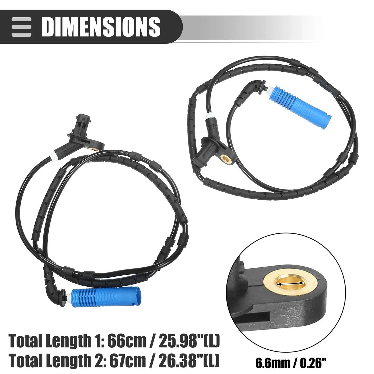 Rear Left Right ABS Sensors for BMW 325Ci (2001-2006)