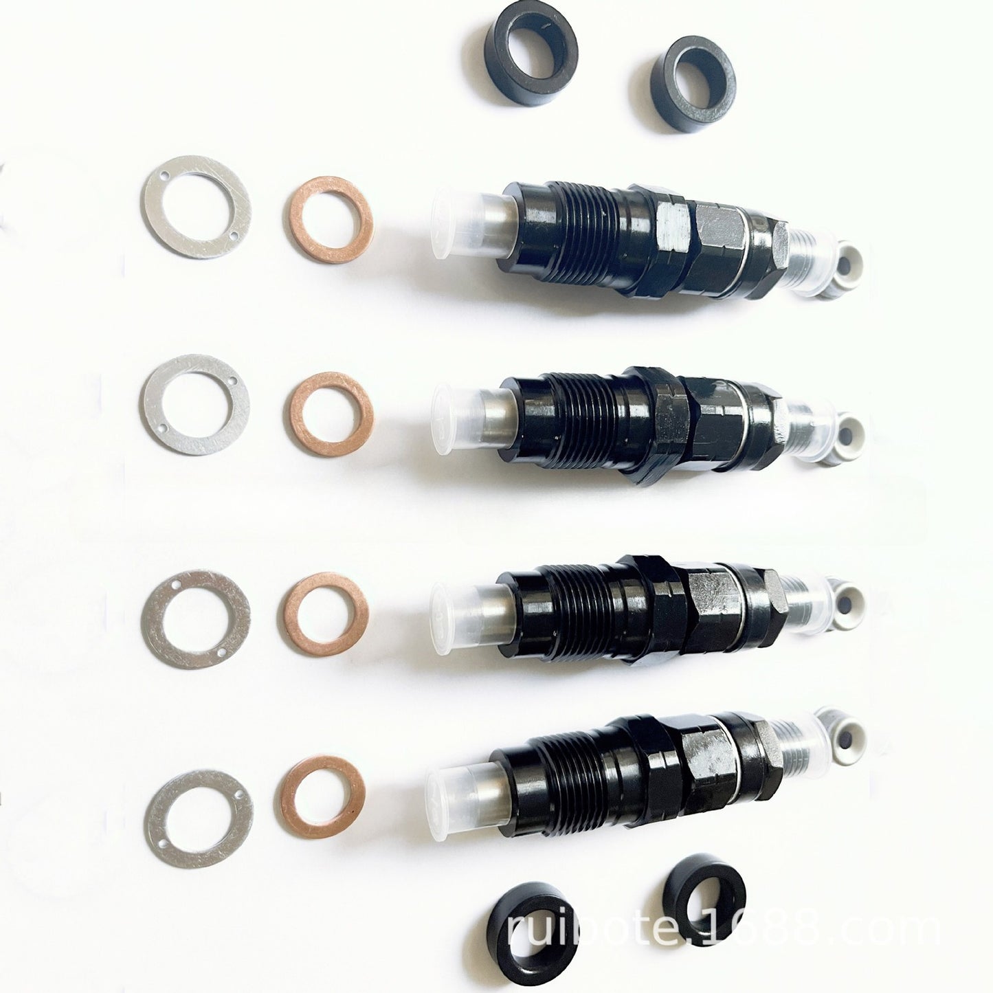 Set of 4 Fuel Injectors for Isuzu Engine (3LA1, 3LB1, 4LB1, 4LC1, 4LE1, 4LE2)