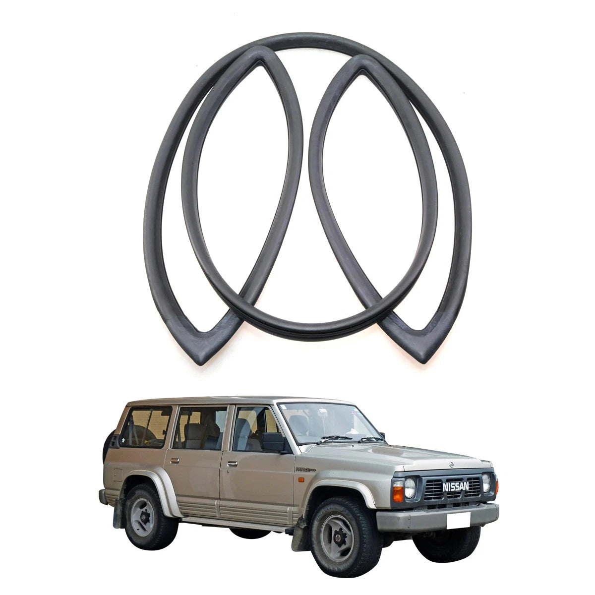 Front Windshield Weatherstrip Rubber for Nissan Patrol Safari Y60 (1987–1997)