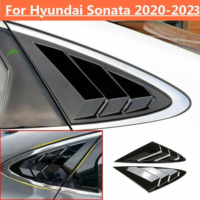 Glossy Black Side Vent Scoop Louver Cover Trim for Hyundai Sonata (2020–2023)