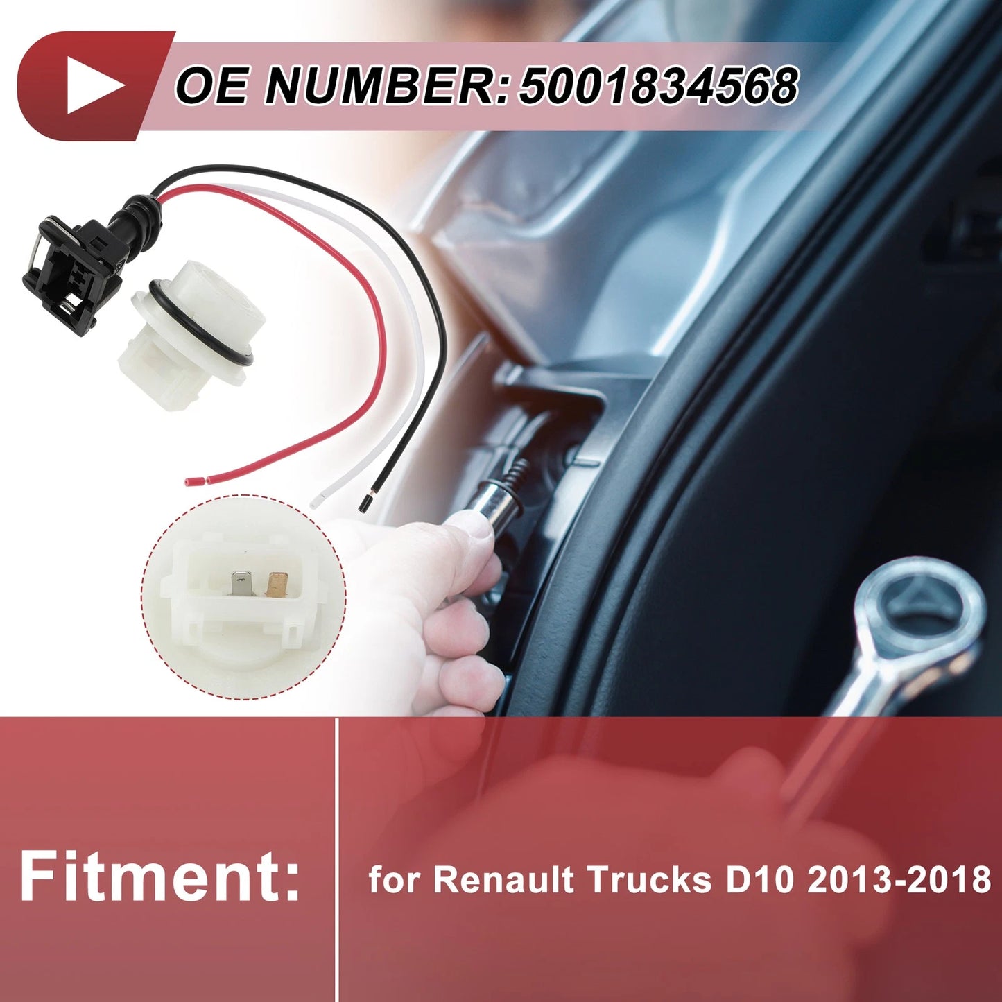 Set of 1 Indicator Light Socket Wiring for Renault Trucks D10 (2013–2018) No.5001834568