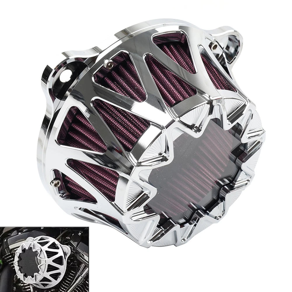 Black Air Cleaner Intake Filter for Harley Touring Street Glide Road King (2008–2016)