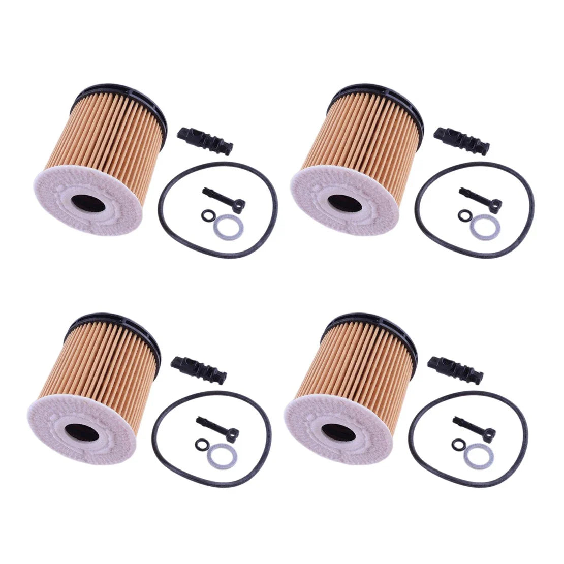4 x Oil Filter Kit with Gaskets for 2019-2020 Kia Rio 1.6L Engine