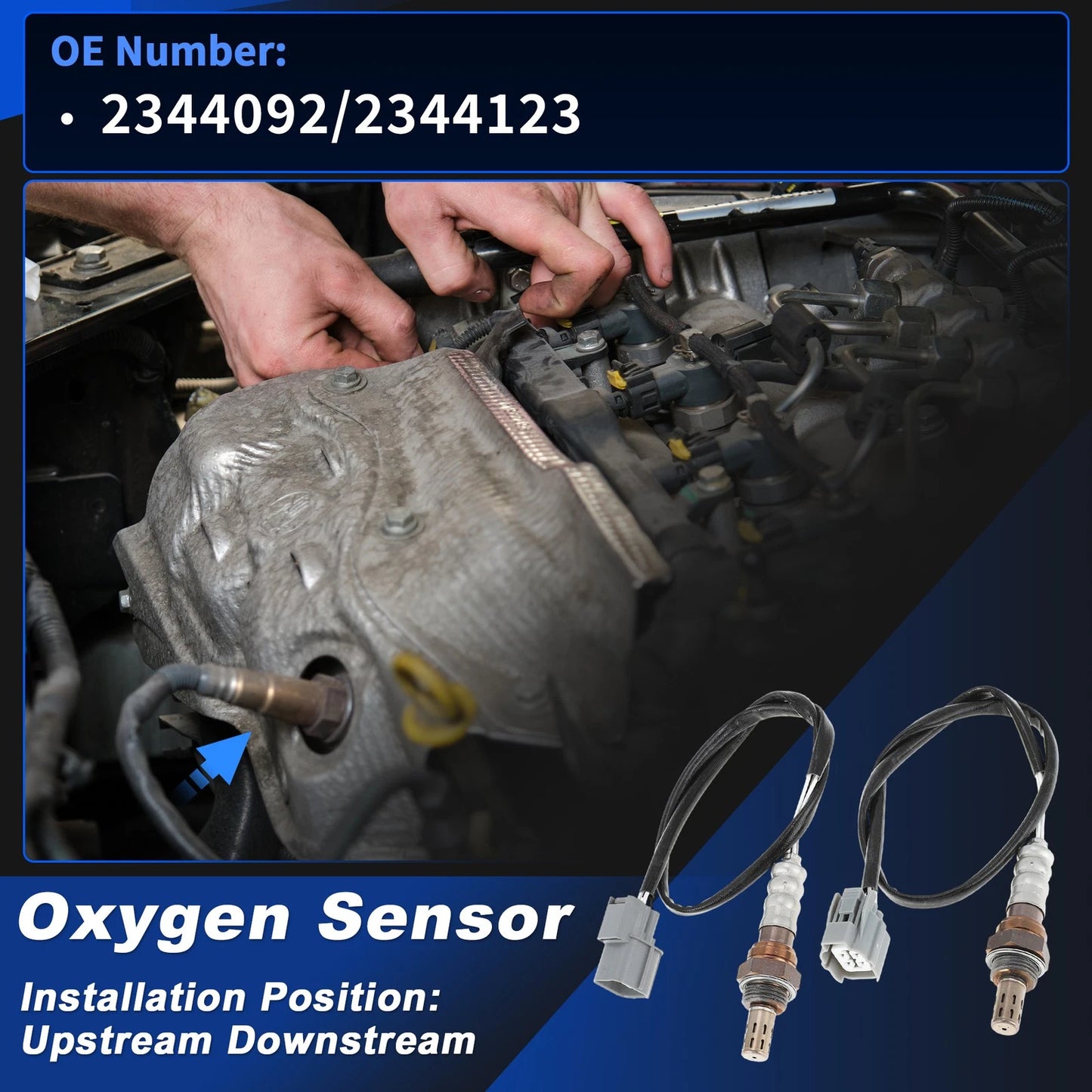 Set of 2 Upstream & Downstream Oxygen Sensors for Honda Civic (2001–2005)